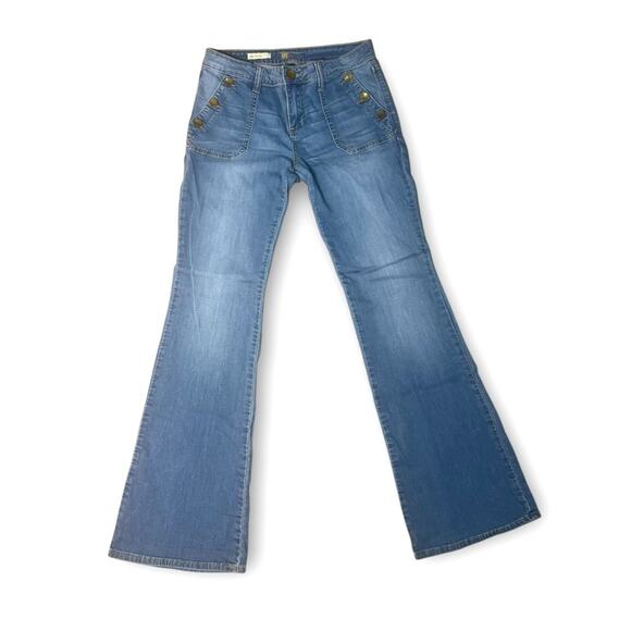 Women's kut from kloth Jane Super Flare Light Blue Jeans size 4 - Picture 3 of 14